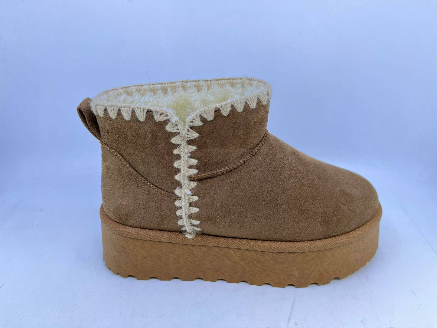Winter Western Stitched Moon Boots