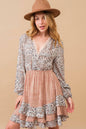 Mix Vintage Pattern Mini Dress