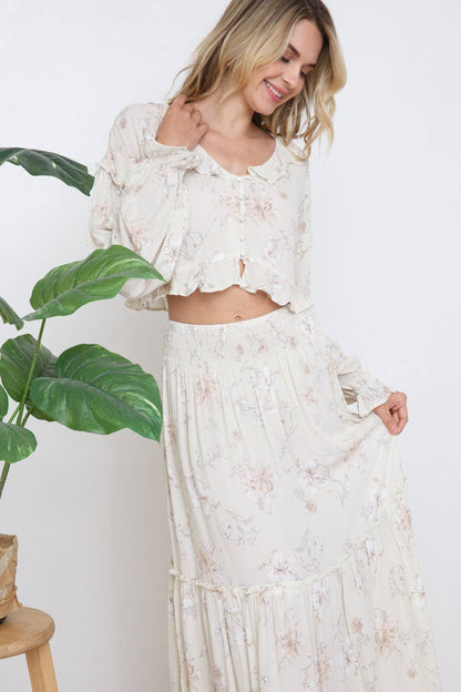 The Victoria Floral Ruffle Vacay Set