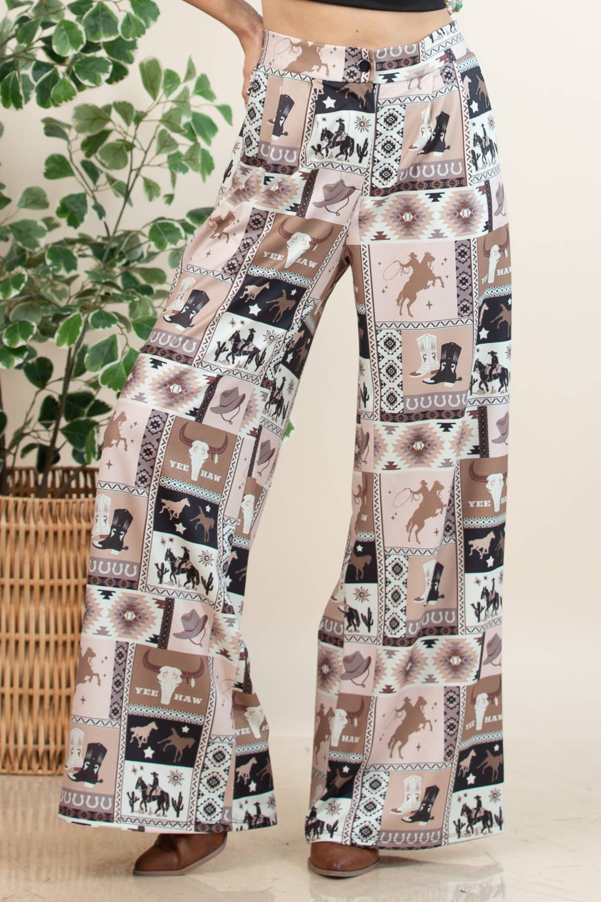 Nora Western Patches Dress Pants