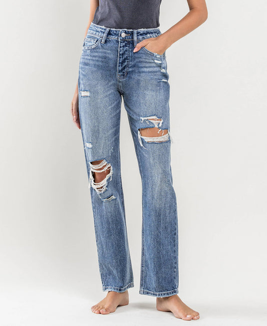 The Lowkey Legend Straight Leg Distressed Jeans