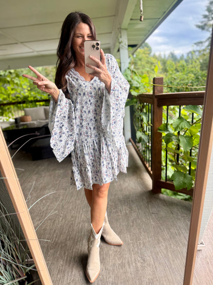 💙 The Bluebird Boho Mini Dress — Rock & Roll Denim