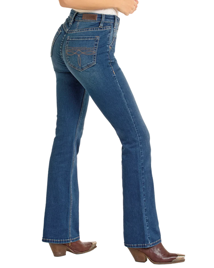 Rock n Roll Denim High Rise Two Tone Bootcut Jeans