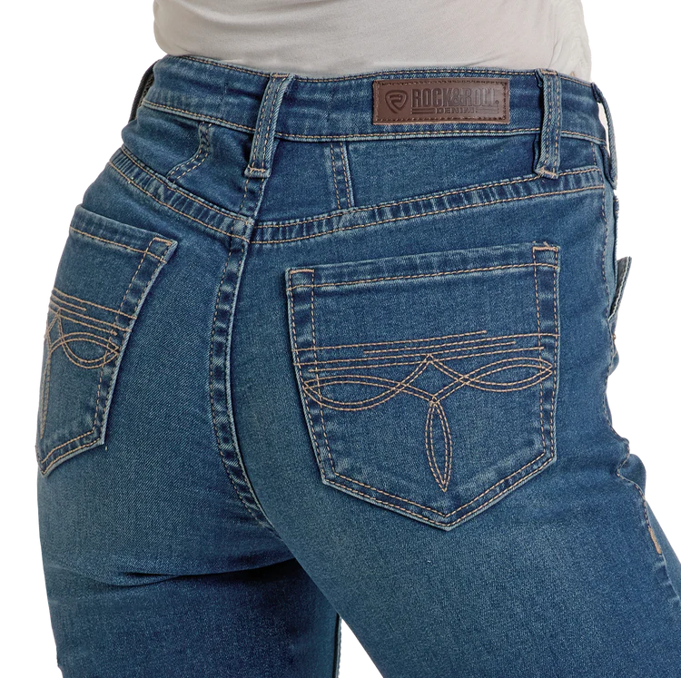 Rock n Roll Denim High Rise Two Tone Bootcut Jeans