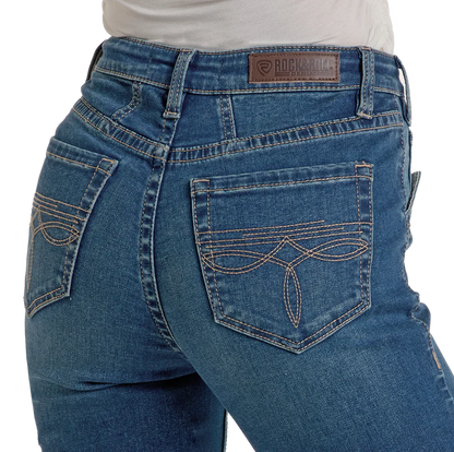 Rock n Roll Denim High Rise Two Tone Bootcut Jeans