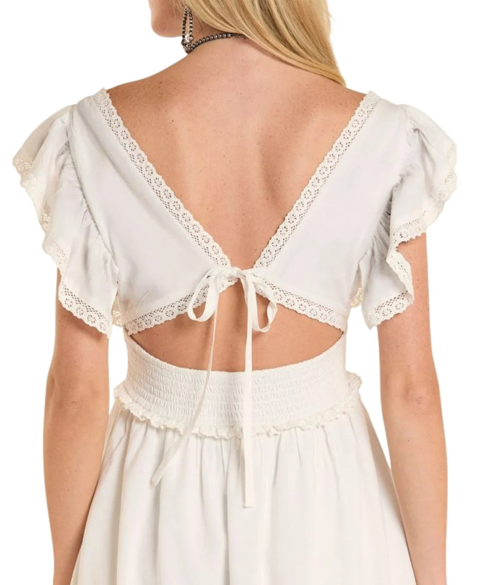 The Prairie Rose Embroidered Mini Dress — Rock & Roll Denim