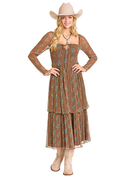 Striped Floral Dress by Rock and Roll Denim