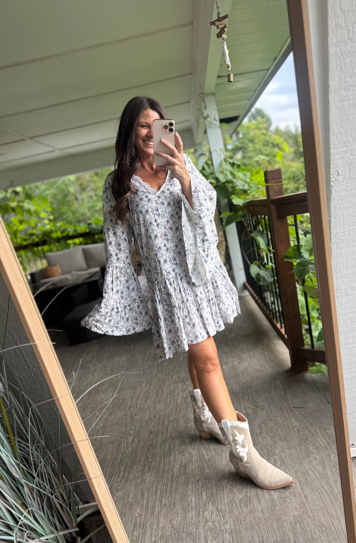 💙 The Bluebird Boho Mini Dress — Rock & Roll Denim