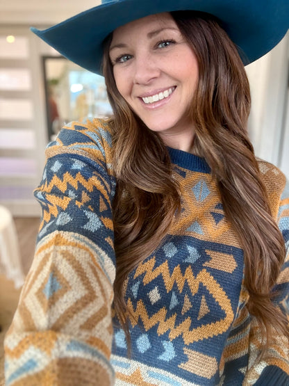 Panhandle Slim Aztec Patchwork Sweater