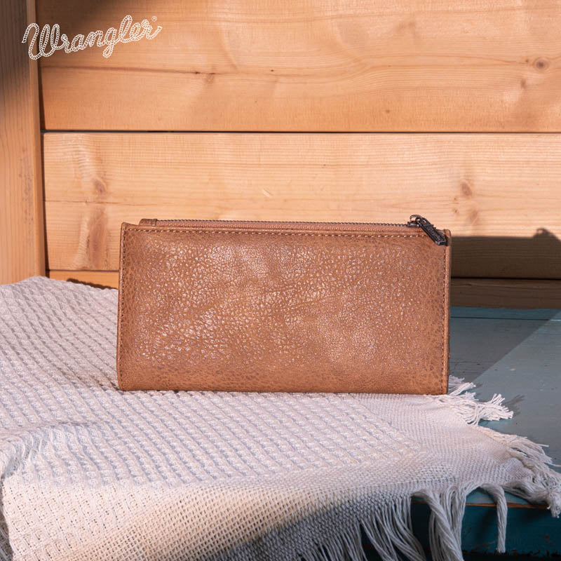 Wrangler Embroidered Bi-Fold Wallet  - Khaki