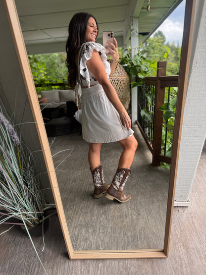 The Prairie Rose Embroidered Mini Dress — Rock & Roll Denim
