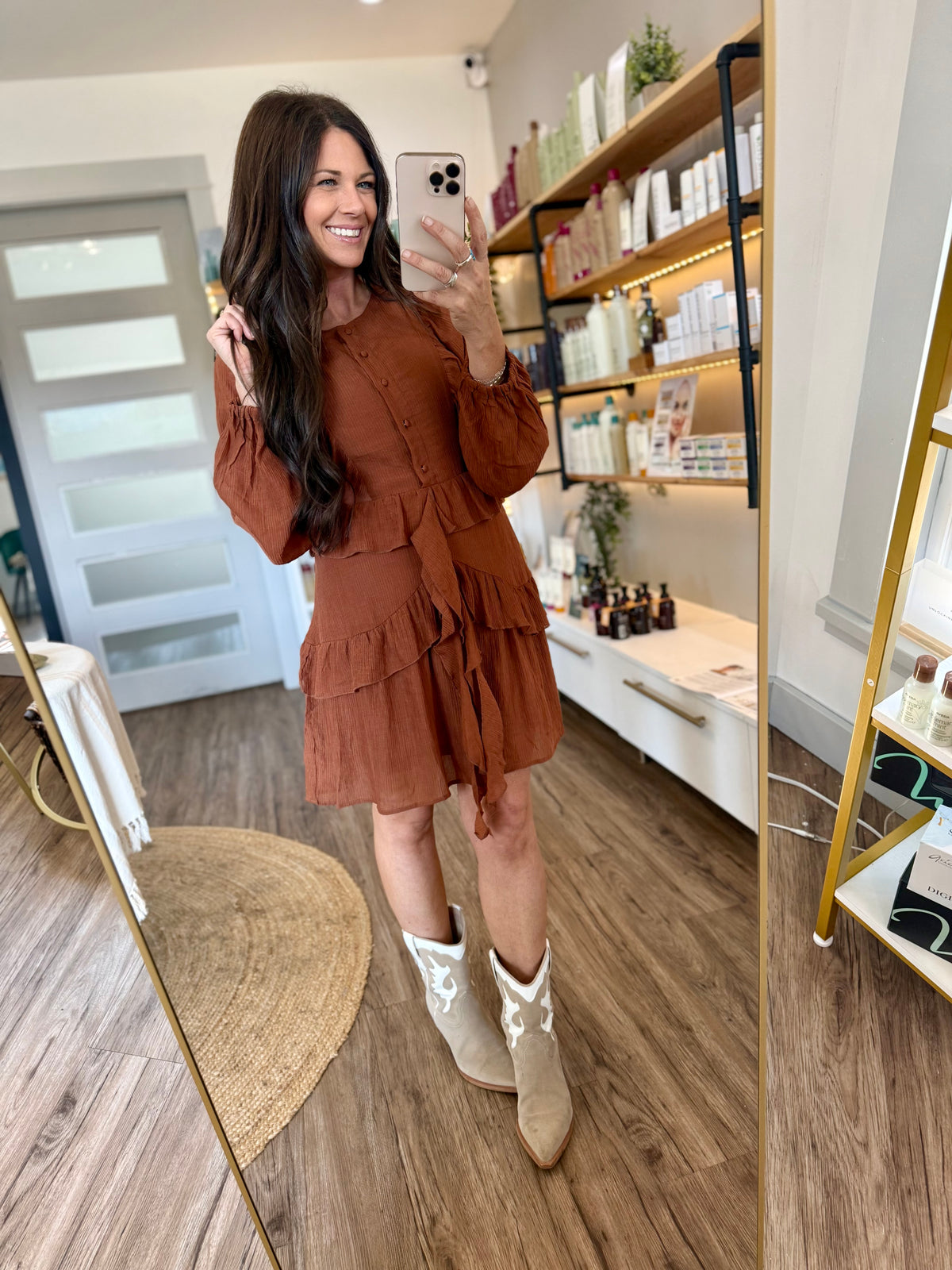 The Copper Rose Mini Dress