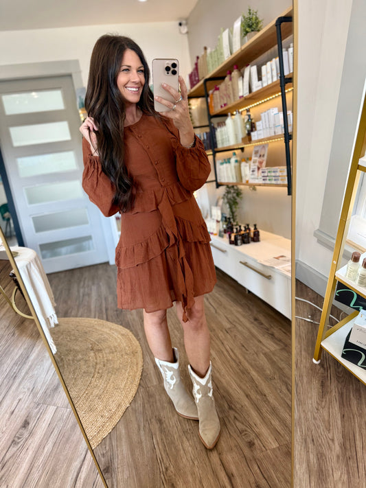 The Copper Rose Mini Dress