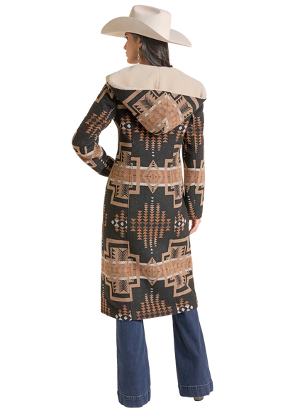 The Aztec Sherpa Hooded Coat | Panhandle