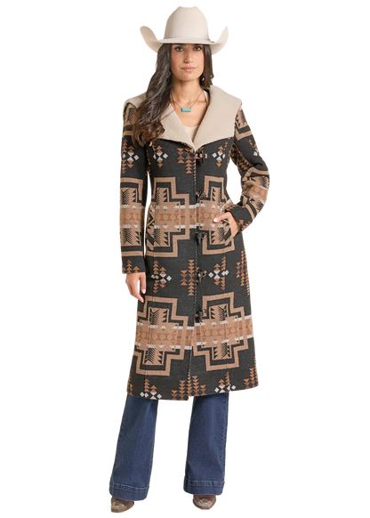 The Aztec Sherpa Hooded Coat | Panhandle