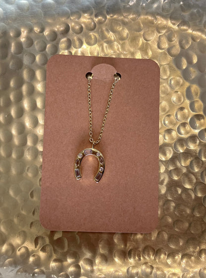 Rhinestone Horseshoe Necklaces