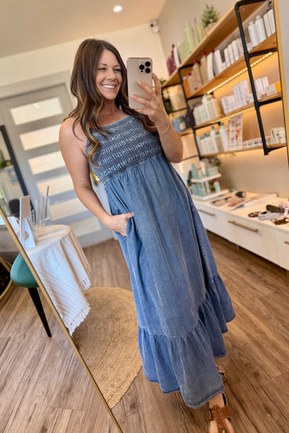 The Bluebird Prairie Midi Dress