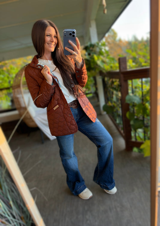 The Saddle Up Quilted Riding Jacket by Panhandle
