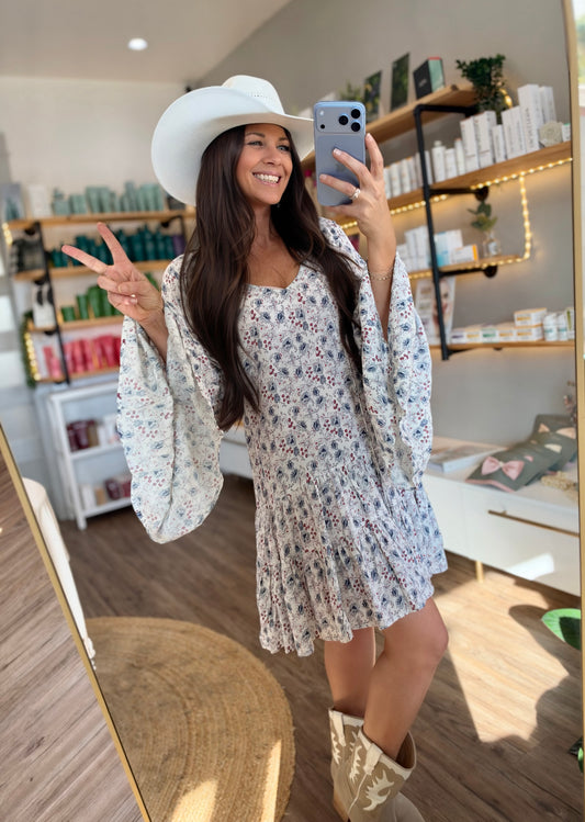 💙 The Bluebird Boho Mini Dress — Rock & Roll Denim