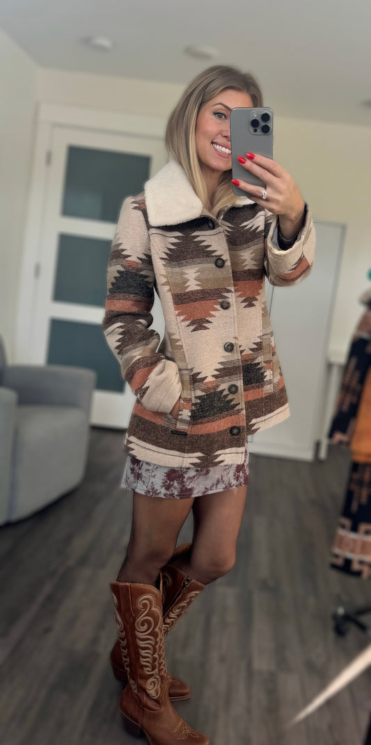 Panhandle Women's Brown Aztec Coat