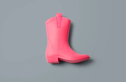 Coastal Cowgirl All Weather Rubber Cowgirl Boots: Atomic Pink
