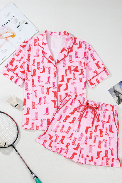 The Dolly Pink Boots Pajama Set