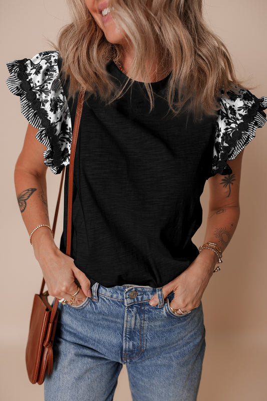 Fluttering Floral Blouse