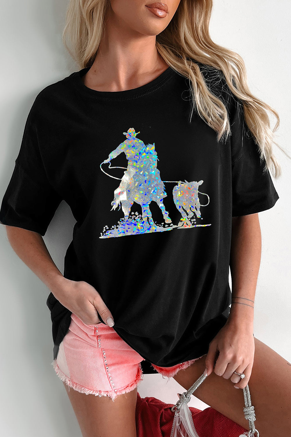 The Roper - Black Western Roper Tee