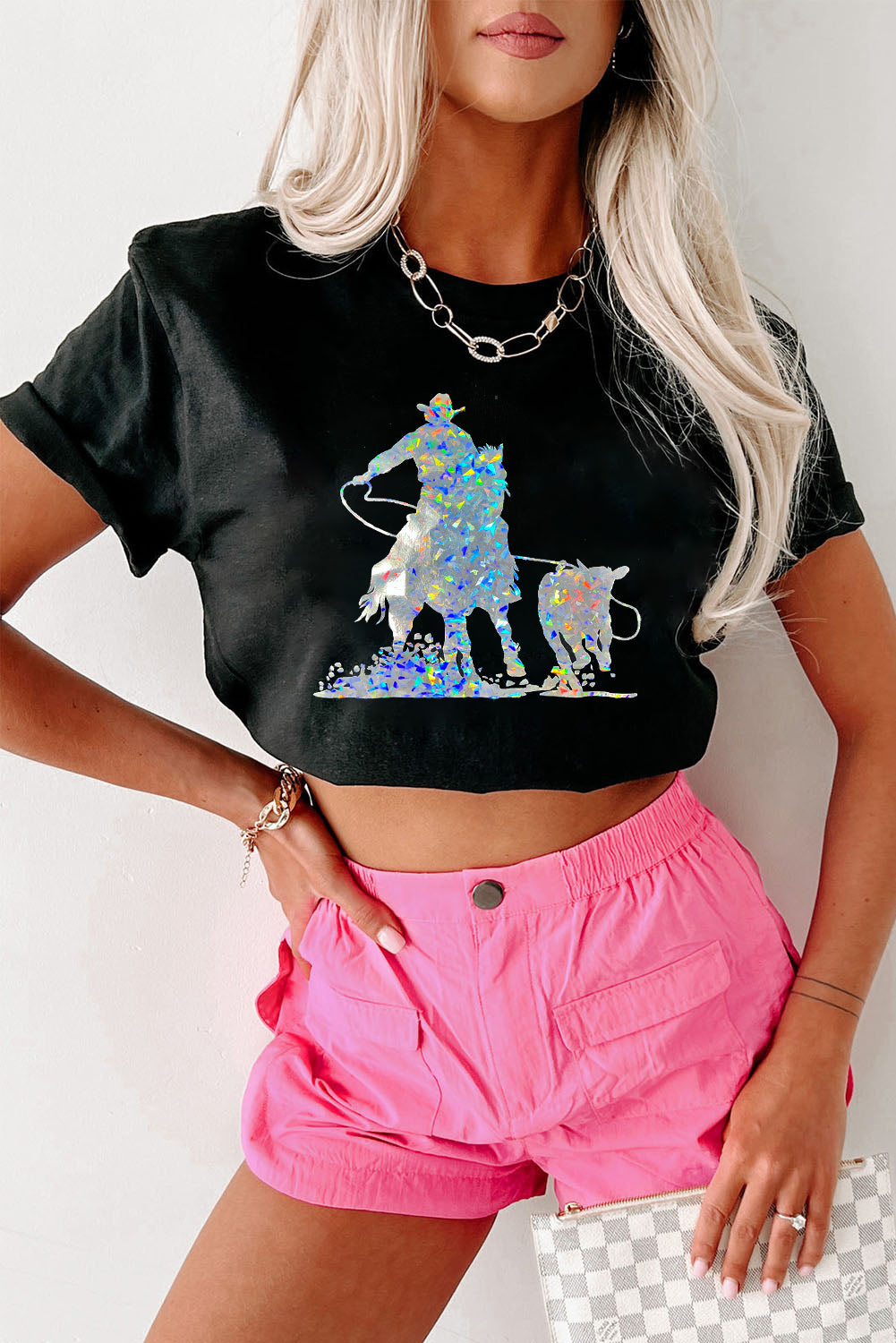 The Roper - Black Western Roper Tee