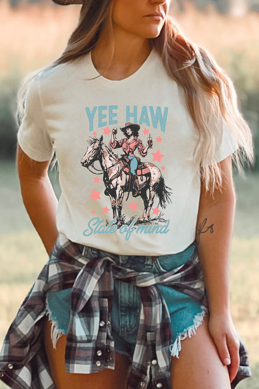 YEE HAW State of mind Cuffed Tee