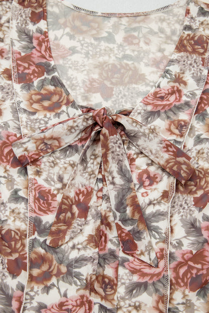 Dusty Rose Bell Sleeve Blouse