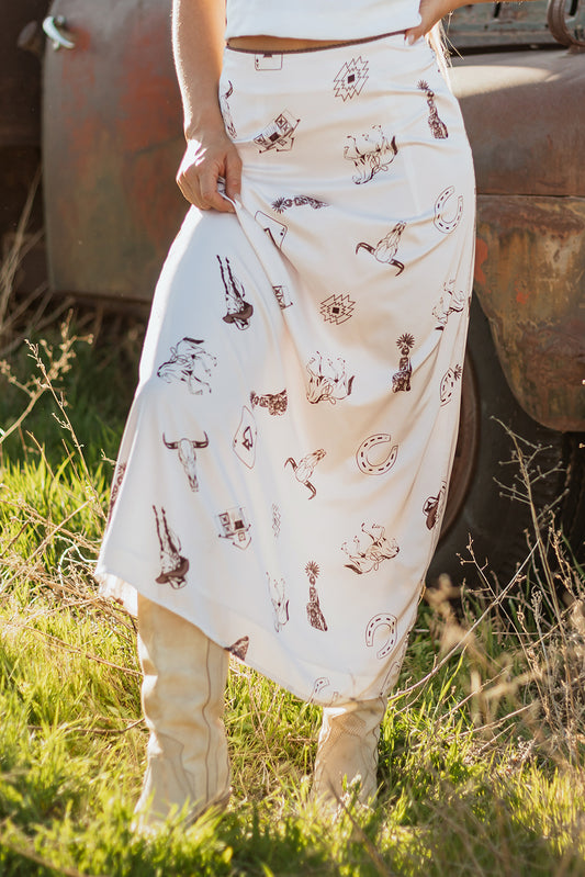 Wild Card Western Skirt
