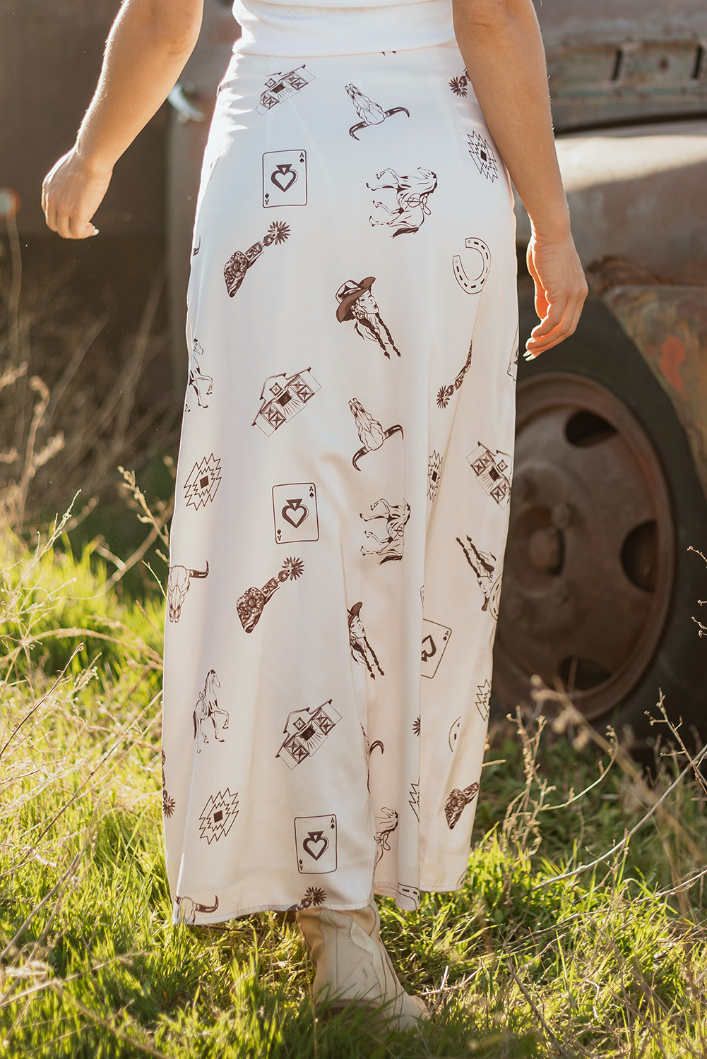 Wild Card Western Skirt