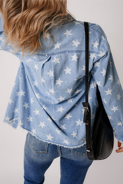 Sky of Stars Light Wash Denim Jacket