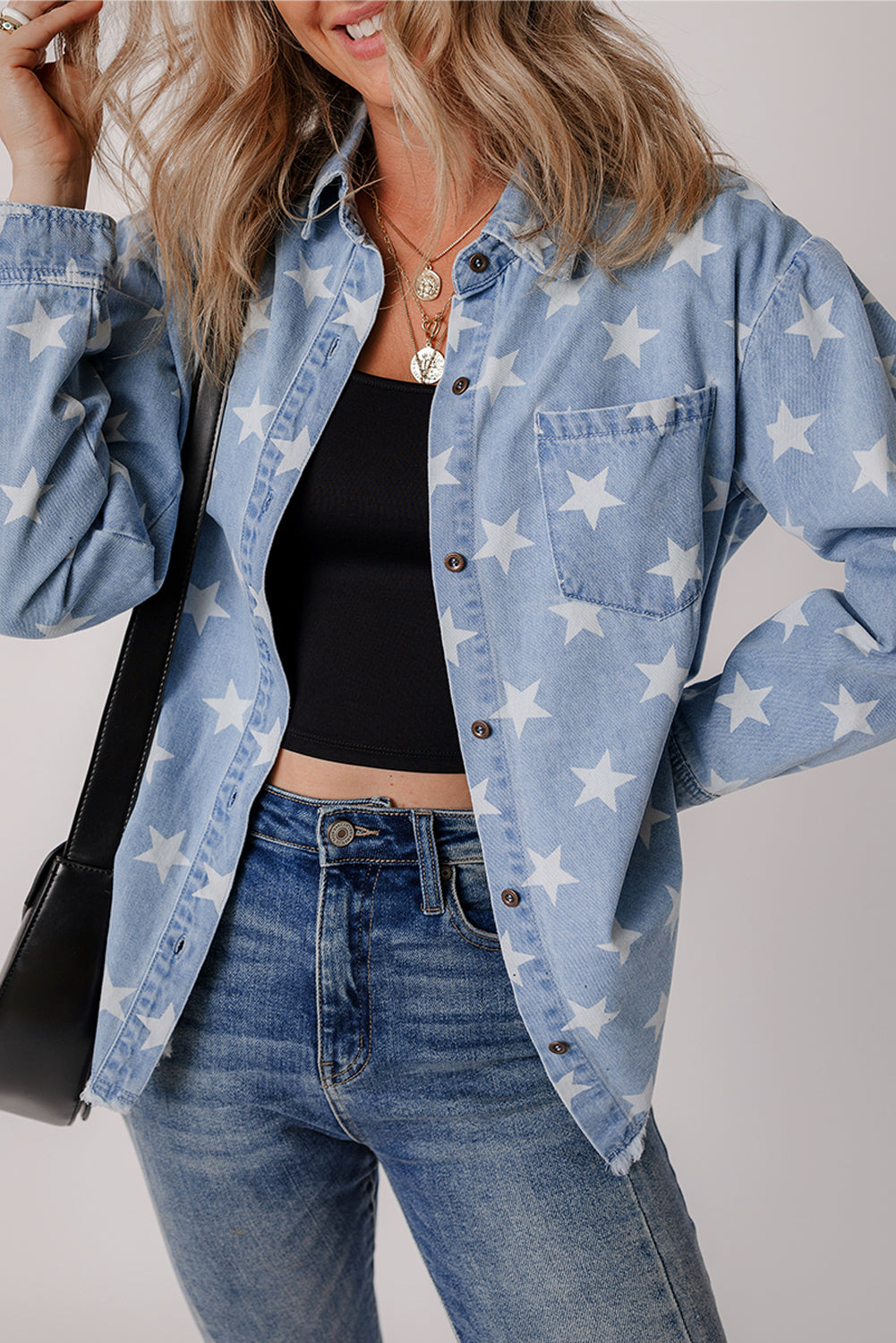Sky of Stars Light Wash Denim Jacket