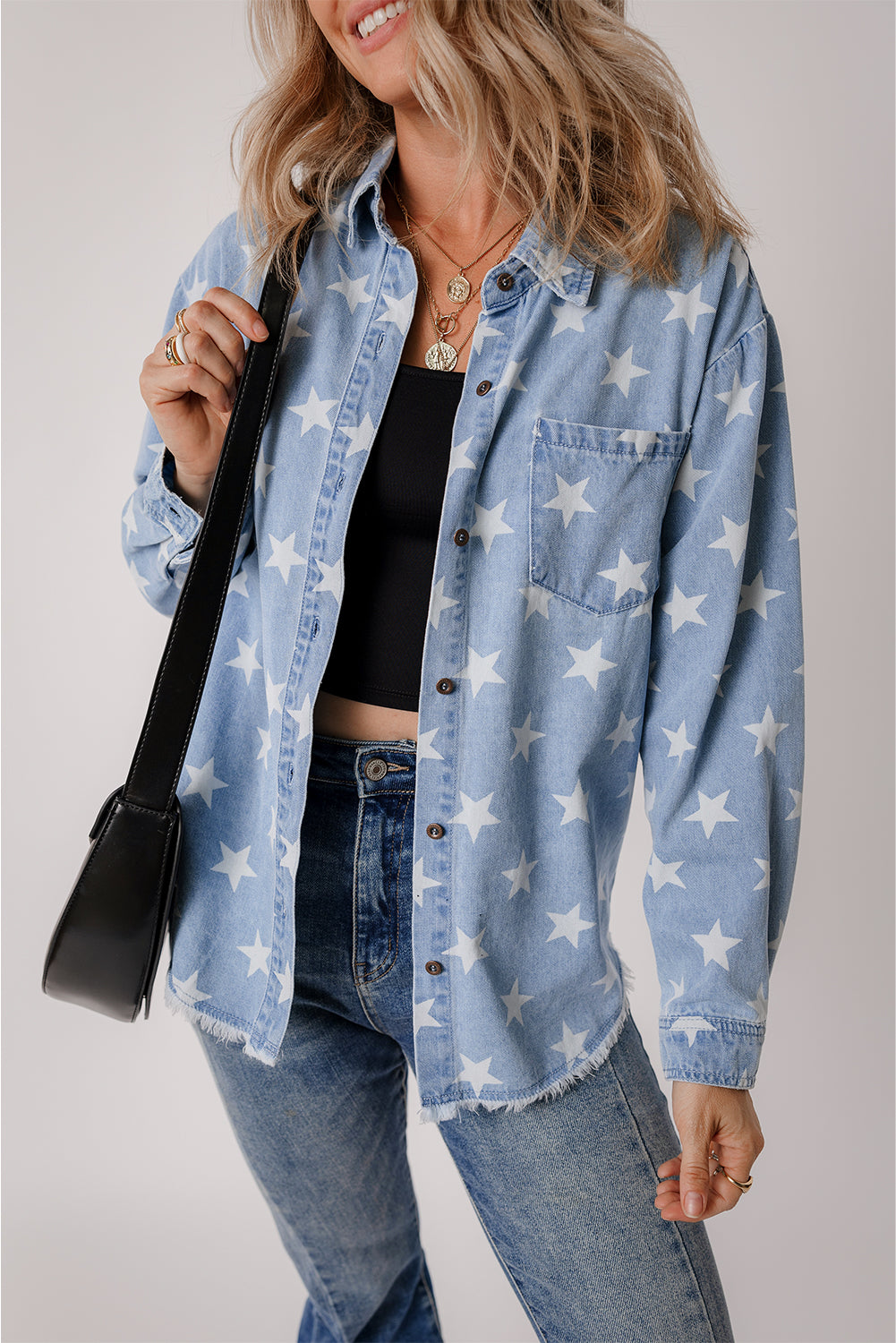 Sky of Stars Light Wash Denim Jacket