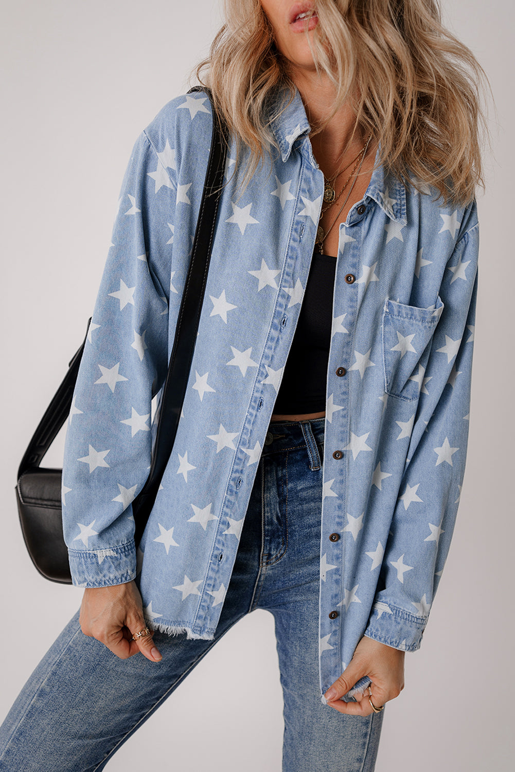 Sky of Stars Light Wash Denim Jacket