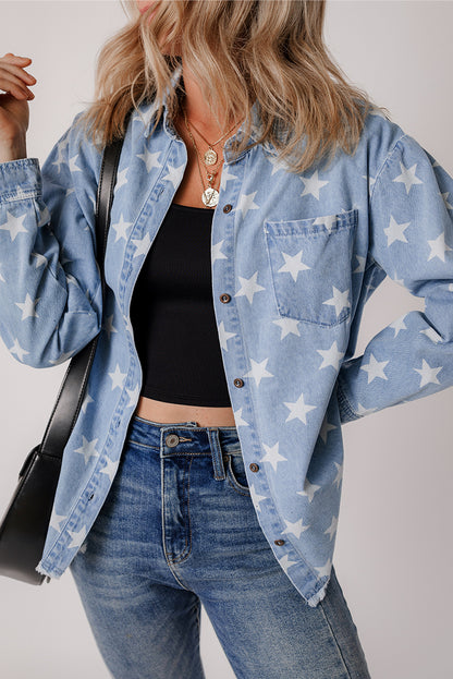 Sky of Stars Light Wash Denim Jacket