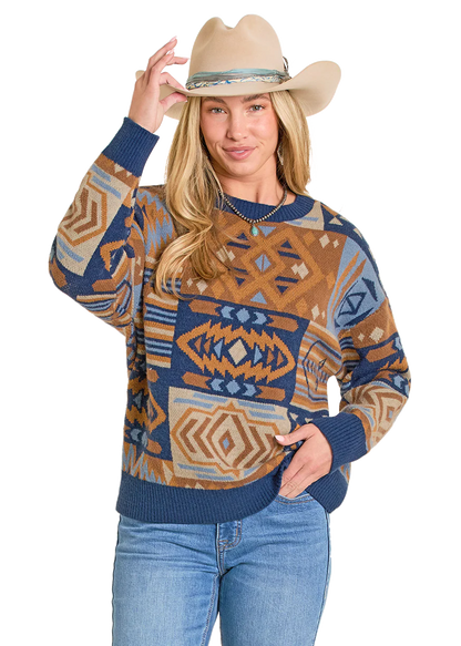 Panhandle Slim Aztec Patchwork Sweater