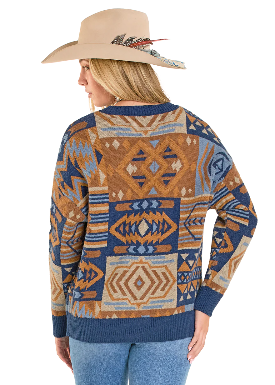 Panhandle Slim Aztec Patchwork Sweater