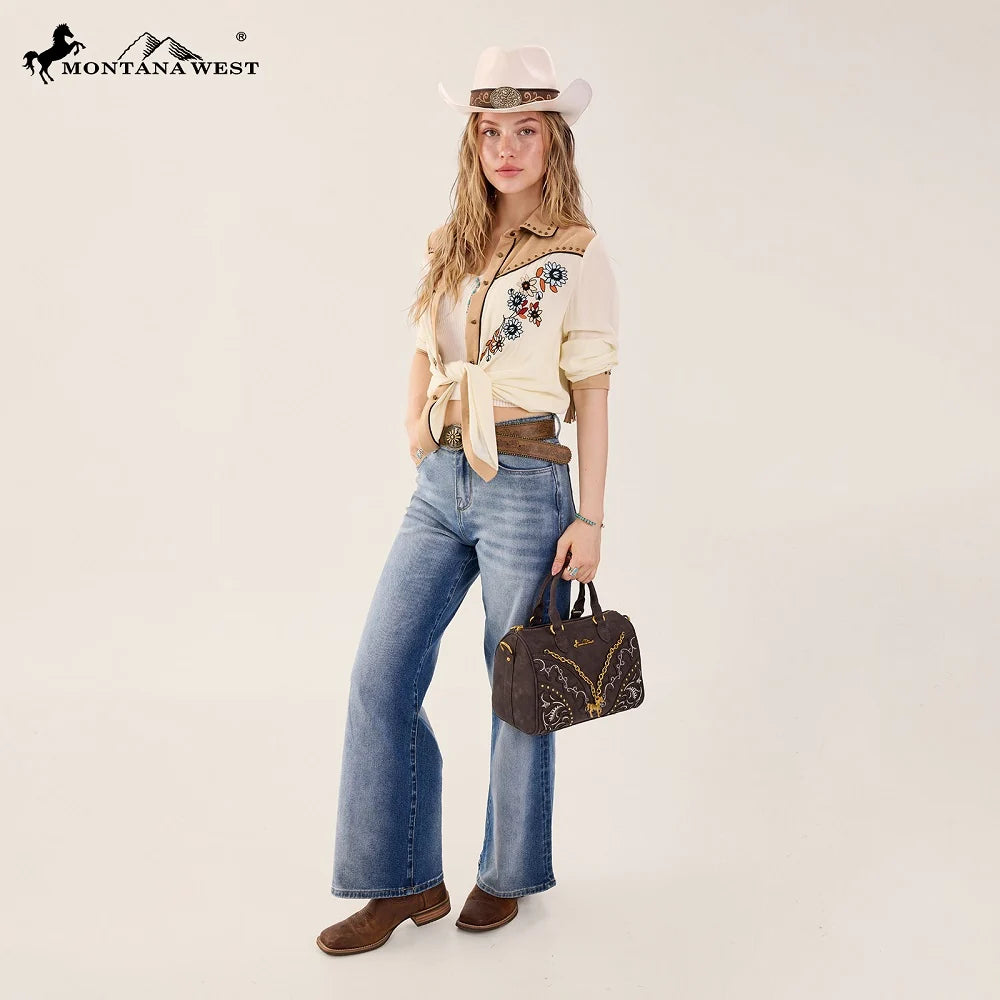 The Golden Horse Western Satchel by Montana West