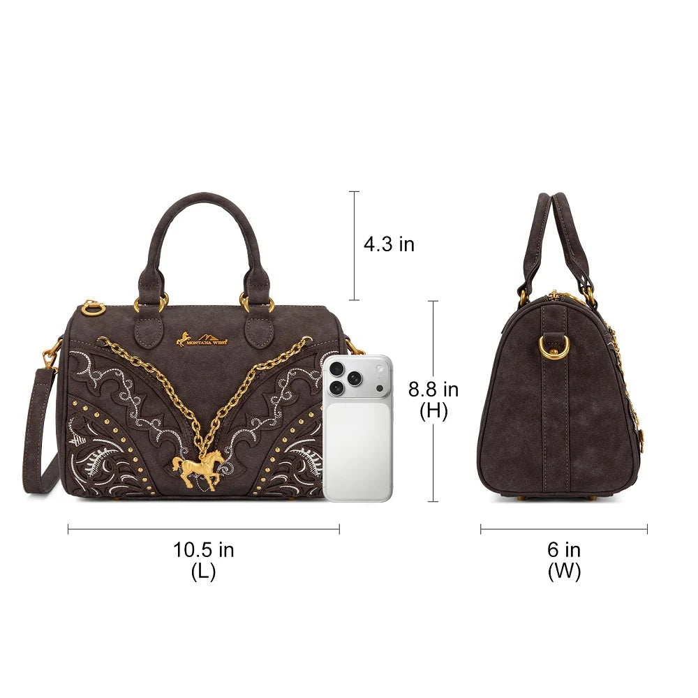 The Golden Horse Western Satchel by Montana West