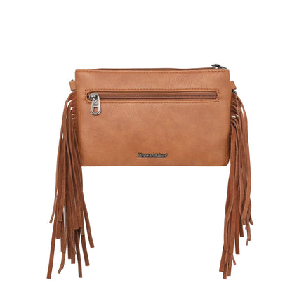 Montana West Genuine Cowhide Clutch & Crossbody Purse – Brown
