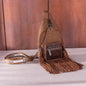 Montana West Tooled Fringe Sling Bag -Brown