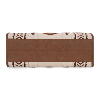 Montana West Aztec Retro Arrows Dual Sided Print Large Tote/Crossbody - Beige