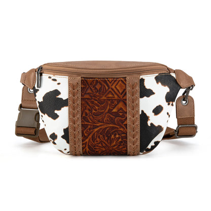 Montana West Tooled Collection Fanny Pack - Brown