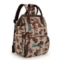 Montana West Wrangler Vintage Retro Cowboy Cool Print Backpack Tan