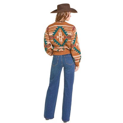 Multicolor Aztec Knit Sweater by Rock and Roll Denim