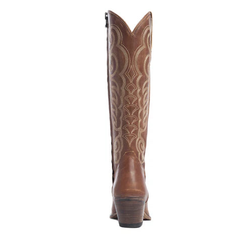 Nalejandra Leather Boots in Chocolate Brown by Myra