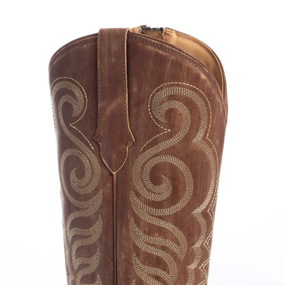 Nalejandra Leather Boots in Chocolate Brown by Myra